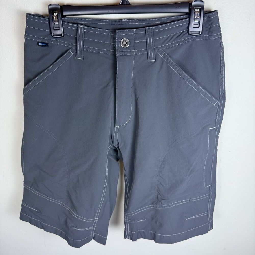 KUHL Renegade Shorts 12” Men’s 30 Charcoal Utility Nylon Stretch Hiking Outdoors